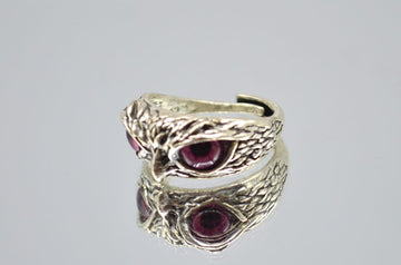 Beautiful Purple Eagle Eye  Enamel  Ring